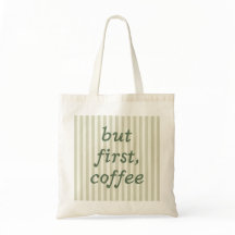 Cadeau pour amateur de café à rayures vert sauge n