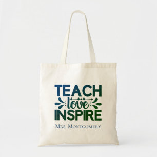 Tote Bag Cadeau pour enseignants Enseigner Amour Inspirer