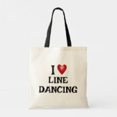 Tote Bag Cadeau pour Line Dance Lover I Heart Line Dancing (Dos)