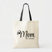 Tote Bag Cadeau pour maman avec un script simple établi par (Devant)
