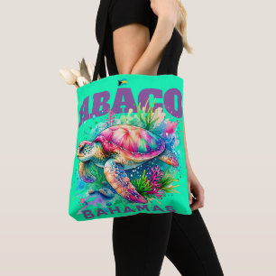 Tote Bag Cadeau souvenir Bahamas : Abaco Bahamas Sea Turtle