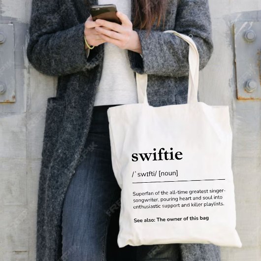 Tote Bag Cadeau Swiftie Définition Personnalisée Moderne Dr