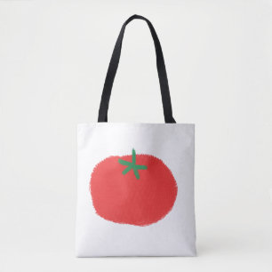 Tote Bag Cadeau tomate rouge mignon dessiné à la main
