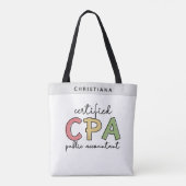 Tote Bag Cadeaux comptables publics certifiés CPA personnal (Dos)