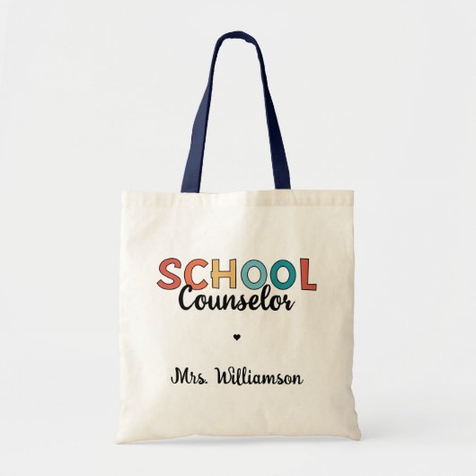 Tote Bag Cadeaux d'appréciation du conseiller scolaire pers (Devant)