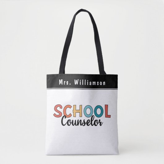 Tote Bag Cadeaux d'appréciation du conseiller scolaire pers (Devant)