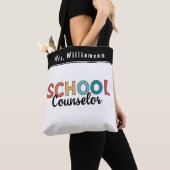 Tote Bag Cadeaux d'appréciation du conseiller scolaire pers (De près)