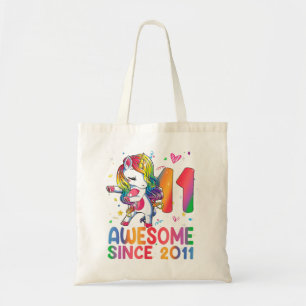 Tote Bag Cadeaux de 11 ans Filles Ados Dabbing Unicorn 11e