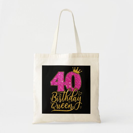 Tote Bag Cadeaux de 40 ans 40e anniversaire Queen Diamond C (Devant)