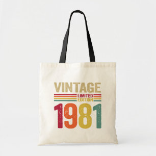 Tote Bag Cadeaux de 41 ans Vintage 1981 41e anniversaire