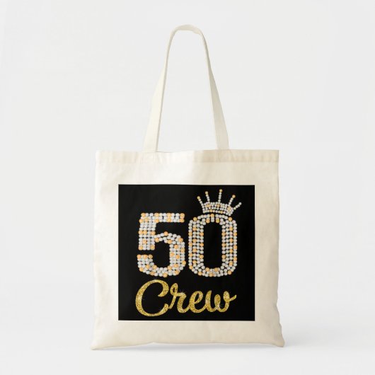 Tote Bag Cadeaux de 50 ans 50 Crew 50th Birthday Party diam (Devant)