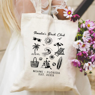 Tote Bag Cadeaux de Bachelorette Club Bach personnalisés En