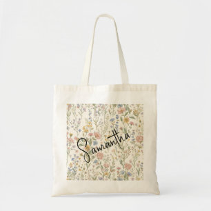 Tote Bag Cadeaux de demoiselles d'honneur de fleurs sauvage