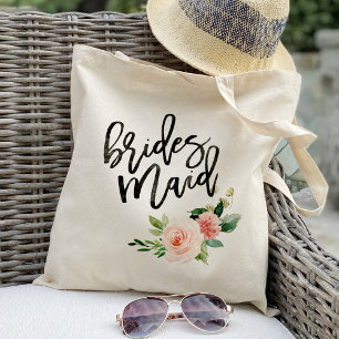 Tote Bag Cadeaux de demoiselles d'honneur floraux rose