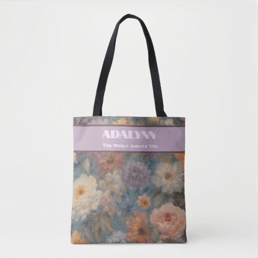 Tote Bag Cadeaux de graduation en aquarelle douce pour peti (Devant)