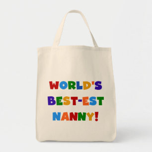Tote Bag Cadeaux de la meilleure nounou brillante du monde