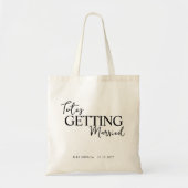 Tote Bag Cadeaux de mariage pour future mariée | Nom de la  (Devant)