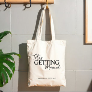 Tote Bag Cadeaux de mariage pour future mariée Nom de la
