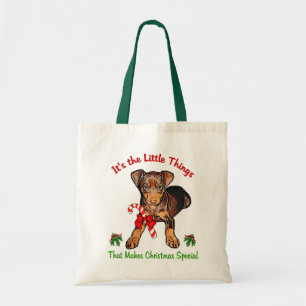 Tote Bag Cadeaux de Noël de Pinscher miniature