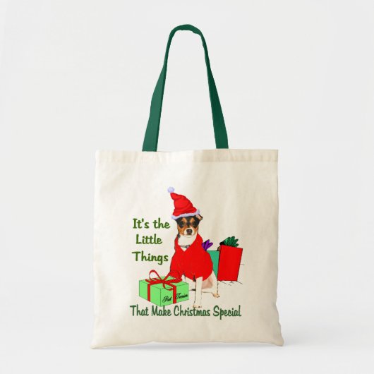 Tote Bag Cadeaux de Noël de Rat Terrier (Devant)