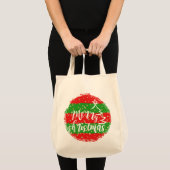 Tote Bag Cadeaux de Noël | Joyeux sapin de Noël personnalis (Devant (produit))