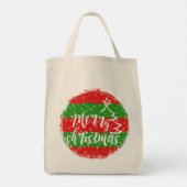 Tote Bag Cadeaux de Noël | Joyeux sapin de Noël personnalis (Dos)