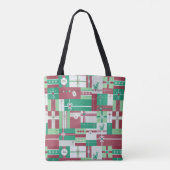 Tote Bag Cadeaux de Noël mosaïque xmas design (Dos)