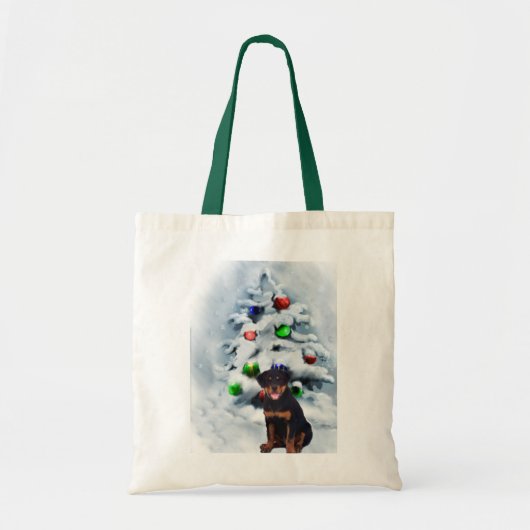 Tote Bag Cadeaux de Noël Rottweiler (Devant)