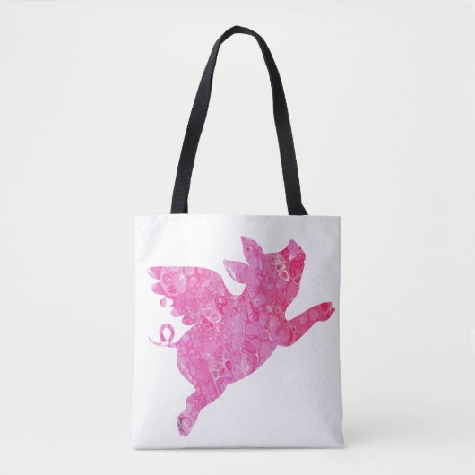 Tote Bag Cadeaux de porc volants, Quand les porcs volent, C (Devant)