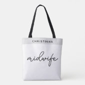 Tote Bag Cadeaux de sage-femme personnalisés (Dos)