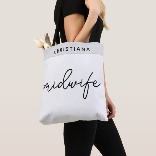Tote Bag Cadeaux de sage-femme personnalisés (De près)