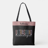 Tote Bag Cadeaux de technologue d'ultrasons personnalisés (Dos)
