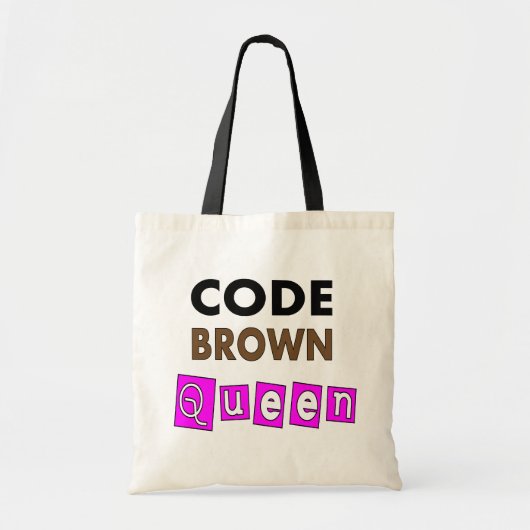 Tote Bag Cadeaux drôles "de REINE BROWN de CODE" (Devant)