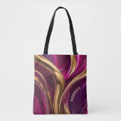 Tote Bag Cadeaux modernes pour Her-Fuchsia violet et or- (Devant)