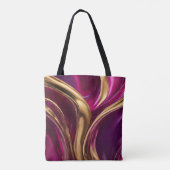 Tote Bag Cadeaux modernes pour Her-Fuchsia violet et or- (Dos)