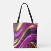 Tote Bag Cadeaux modernes pour Her-Fuchsia violet et or- (Dos)