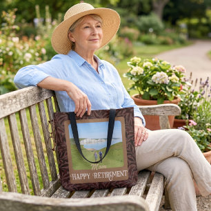Tote Bag Cadeaux Personnalisés de Bonne Retraite pour Maman