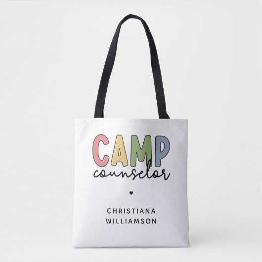 Tote Bag Cadeaux personnalisés de conseillers de camp (Devant)