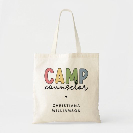 Tote Bag Cadeaux personnalisés de conseillers de camp (Devant)