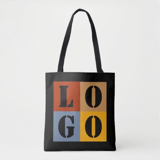 Tote Bag Cadeaux personnalisés modernes Noir Simple (Devant)