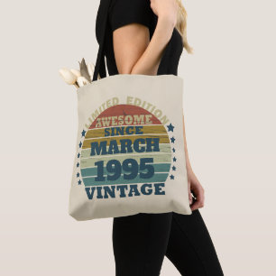 Tote Bag Cadeaux personnalisés vintages de 30e anniversaire
