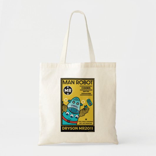 Tote Bag Cadeaux Robot Pour Anniversaire (Devant)
