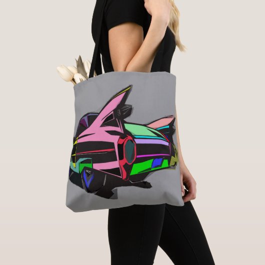 Tote Bag Cadillac coloré (De près)