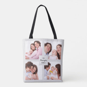 Tote Bag Cadre de Carré de collection de photos de famille