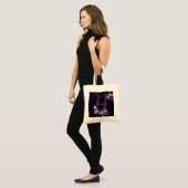 Tote Bag Cadre de monogramme floral violet géométrique (Devant (modèle))