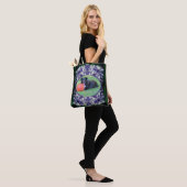 Tote Bag Cadre de pétales Blue Hydrangea Créez votre propre (Sur le modèle)