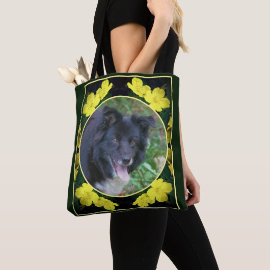 Tote Bag Cadre Fleur De Géranium Créez Votre Propre Photo (De près)