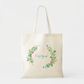 Tote Bag Cadre Floral rose (Devant)