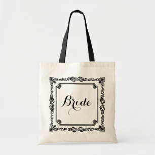 Tote Bag Cadre Vintage Noir Et Blanc Monographié