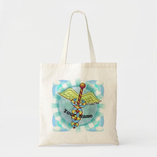 Tote Bag Caduceus Nurse custom (Devant)